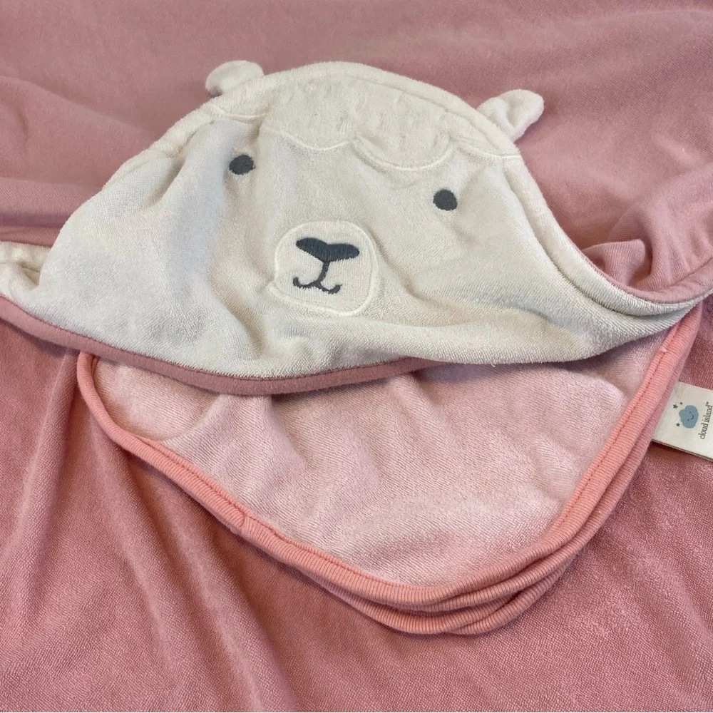 Carters Just One You Baby Bear Hooded Towel with 5 cloud island rags one size